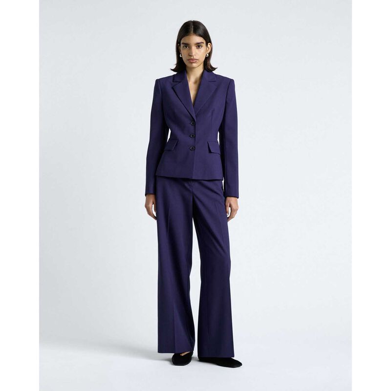 Cue Dark Cobalt European Stretch Suiting Hourglass Blazer image number 3